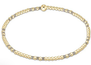 Enewton Hope Joy Pattern 2mm Bead Bracelet - Taupe With A Twist