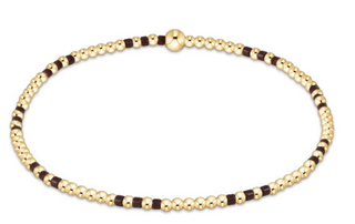 Enewton Hope Joy Pattern 2mm Bead Bracelet - Chocolate