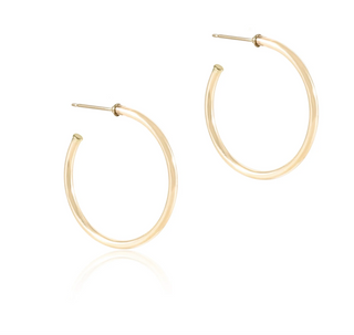 Enewton Round Gold 1.25" Post Hoop - 2mm - Smooth