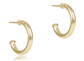 Enewton Round Gold 0.5" Post Hoop - 2mm - smooth