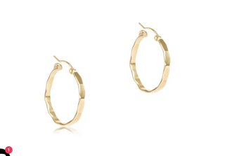 Enewton Scalloped Round Gold 1.25" Hoop - Smooth