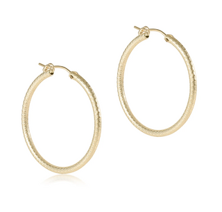 Enewton Round Gold 1.25" Hoop - Textured