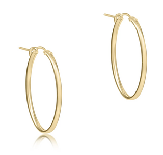 Enewton Oval Gold 1" Hoop- Smooth