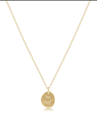 Enewton - 16" Necklace Gold - Inspire Love Small Gold Charm