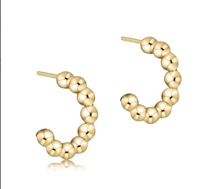 Enewton Beaded Classic 1" Post Hoop - 4mm Gold
