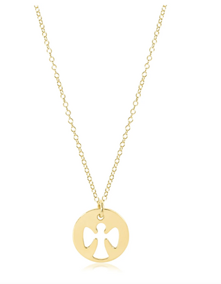 Enewton 16" Necklace Gold - Guardian Angel Gold Disc