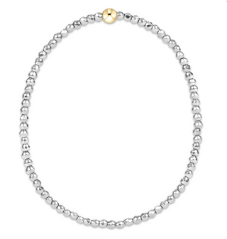 Enewton Silver Faceted Hematite 2mm Bead Bracelet