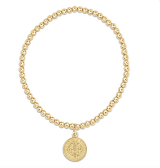 Enewton Classic Gold 3mm Bead Bracelet - Blessing Gold Disc