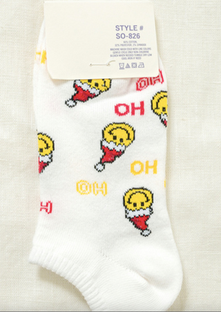 Smiley Santa Socks