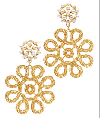 Rope Texture Statement Drop Earrings