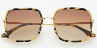 Cosmo Large Oversized Square Women's Sunglasses By FREYRS Eyewear - Milky Tortoise