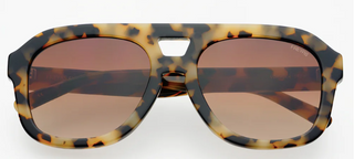 Voyager Women's Fashion Aviator Sunglasses By FRYERS Eyewear - Yellow Tortoise