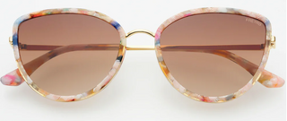 Luna Designer Fashion Cay Eye Womens Sunglasses By FRYERS Eyewear - Rose Tortoise