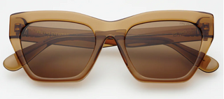 Gia Womens Fashion Cat Eye Sunglasses By FRYERS Eyewear - Brown