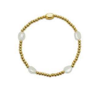 ISLA 24/7 Stretch Bracelet - Pop Of Color - Here, There & Everywhere -Gold - Pearl