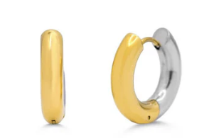 ISLA Half and Half Bold Seamless Hoop Earrings