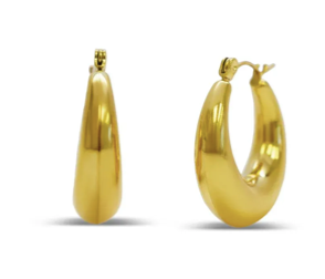 ISLA Round Bottom Hoop Earrings - Gold