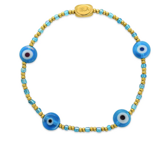 ISLA Mediterranean Bracelet - Here And There - Aqua Azure Evil Eye