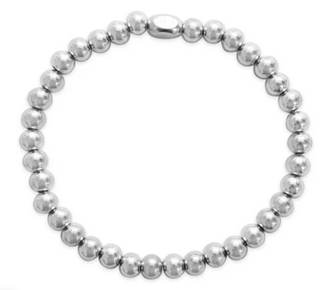 ISLA 24/7 Stretch Bracelet - Plain Ball - 6MM - PVD Steel