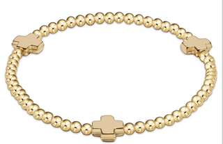 Enewton Girl Signature Cross 3MM Gold Bracelet