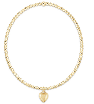 Enewton Classic Gold 2MM Bracelet - Love Plush Small Gold Charm