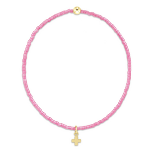 Enewton Hope Classic Bubblegum Bracelet - Signature Cross Small Gold Charm