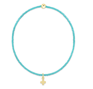 Enewton Hope Classic Turquoise Bracelet - Signature Cross Small Gold Charm