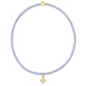 Enewton Hope Classic Signature Cross Small Gold Charm Bracelet - Ocean Mist