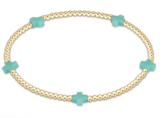 Enewton Signature Cross Small 2MM Gold Bracelet - Mint