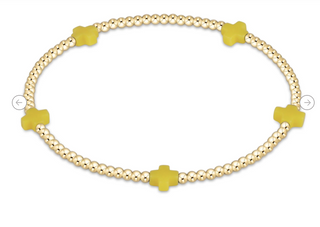 Enewton Signature CrossSmall 2MM Gold Bracelet - Canary