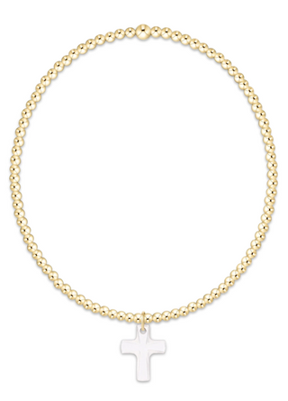 Enewton Classic Gold 2MM Bracelet - Blessed Crystal Charm