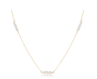 Enewton 15" Choker Joy Simplicity Chain Gold - Pearl 3MM Necklace