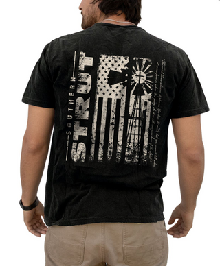 Southern Strut Farm Heritage American Flag Faith Tee
