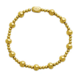 ISLA 24/7 Stretch - 3+6 MM Plain Bead Combo 3/1 - Gold