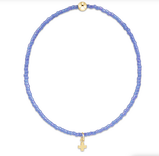 Enewton Hope Classic Bright Blue Bracelet - Signature Cross Small Gold Charm
