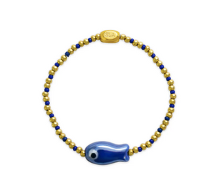Cobalt Lucky Fish Bracelet