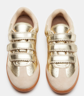 Steve Madden Momentum Gold Velcro Low-Top Sneaker