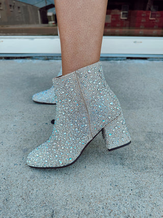 Corky’s Lit Clear Rhinestone Booties