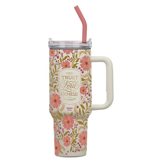 Tumbler SS Floral Those Who Trust In The Lord Isaiah 40:31