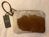 White and Brown Hairon Small Bag