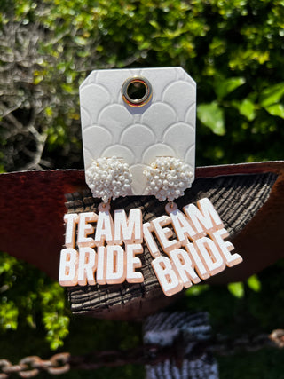 Team Bride Acrylic Earrings