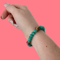 Glitzzy Girl 2 Bracelet with turquoise and gold stones