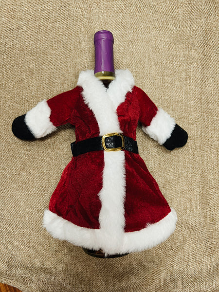 Santa Suit Wine Topper