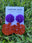 Orange Glitter Paw with Purple Bead