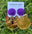 Tiger Head with Purple Bead