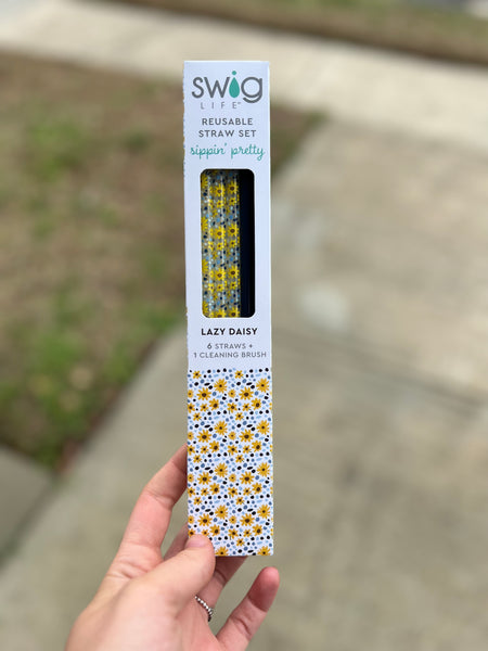 Swig Reusable Straw Set - Wild Child + Aqua