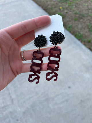 COCKS Letter Earrings