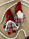 Holly Berry Plaid Gnome